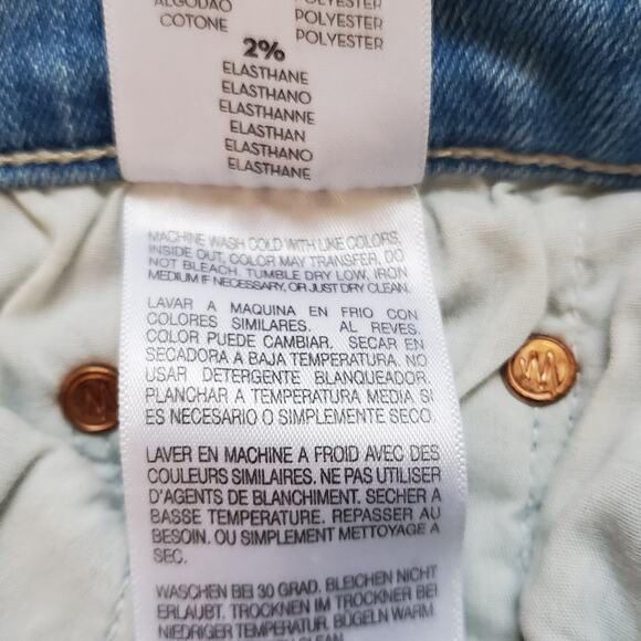 Mother The Weekender Fray Flared Jeans Dreamer Blue Denim Stretch USA Size 27 - Picture 11 of 11